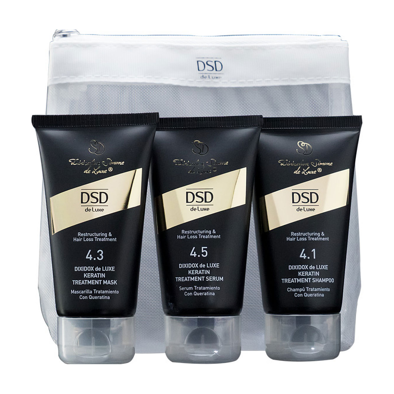 Набір для волосся DSD de Luxe Travel Kit (шампунь 4.1, 50 мл + маска 4.3, 50 мл + сироватка 4.5, 50 мл)
